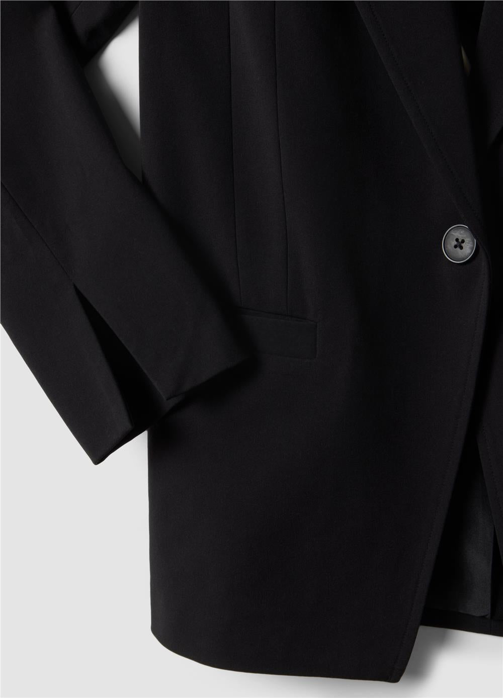 Astarlı Siyah Şık Regular Kalıp Blazer Ceket