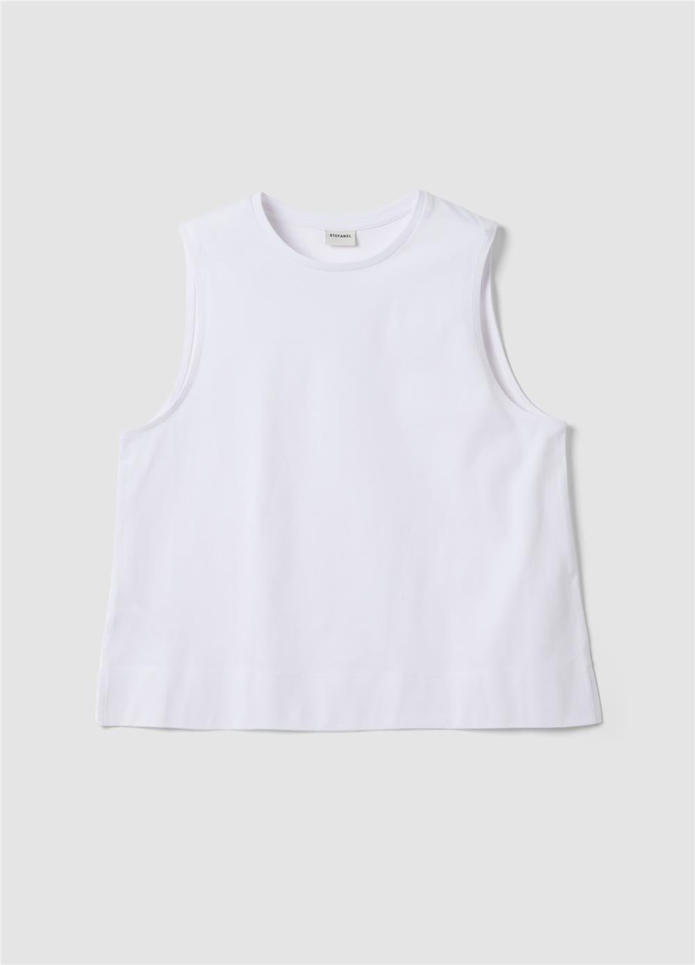 Beyaz Oversize Pamuk Atlet