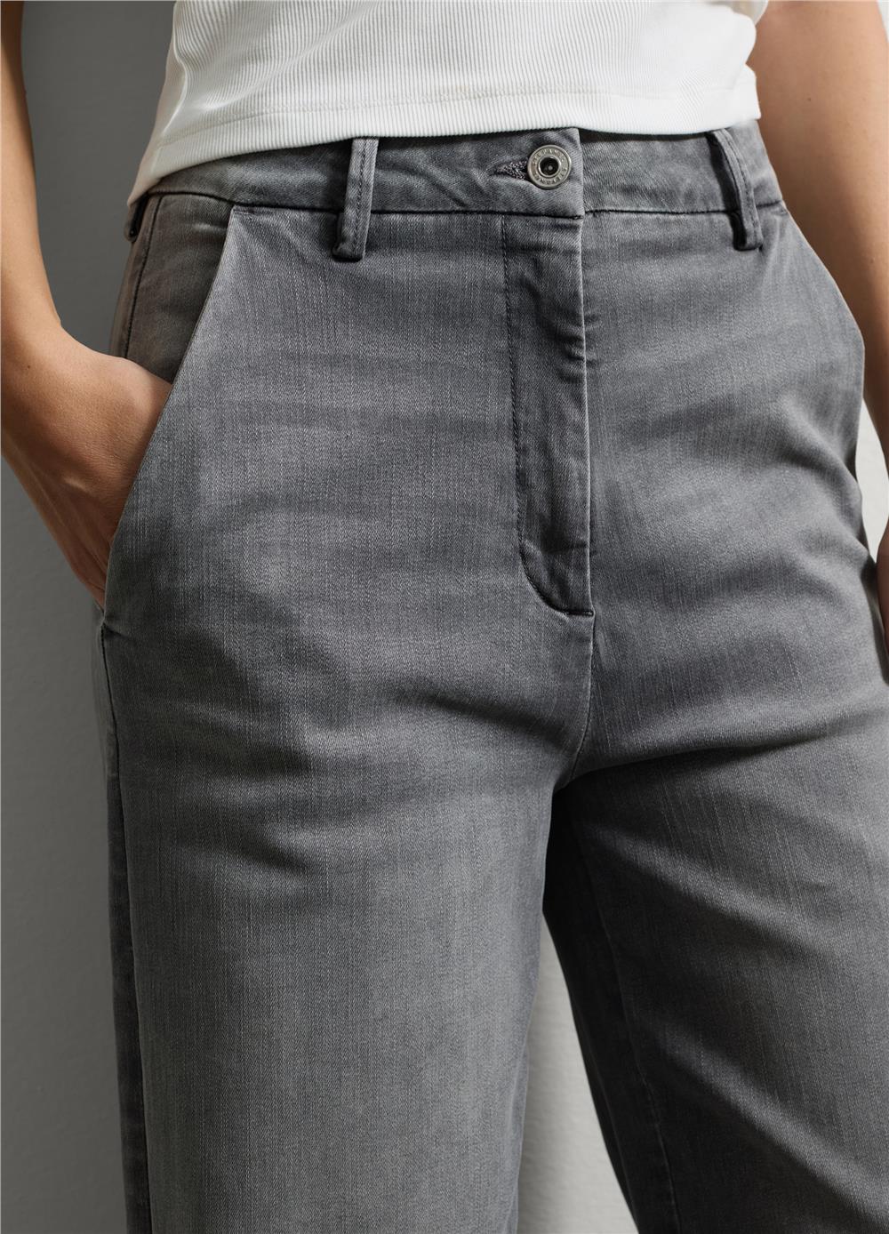 Bol Paça Gri Kot Pantolon