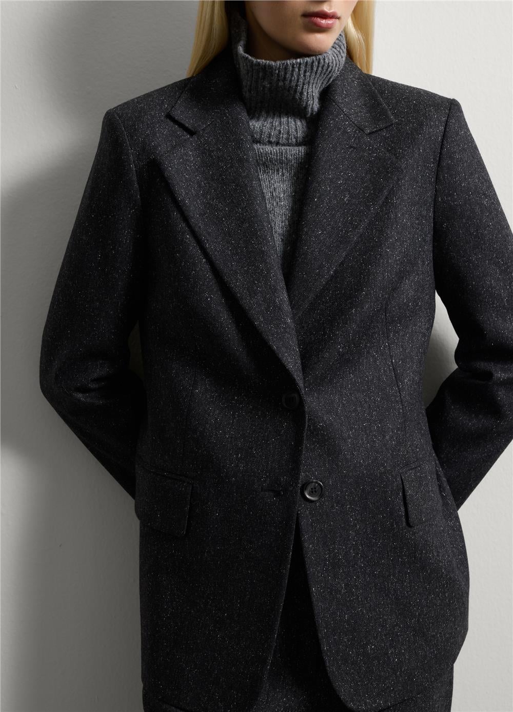 Düz Kesim Blazer Ceket