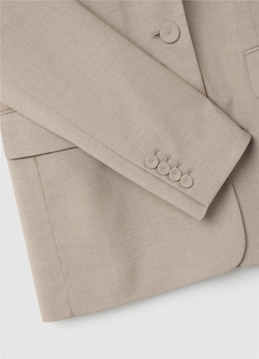 Esnek Kumaş Dar Kesim Blazer Ceket