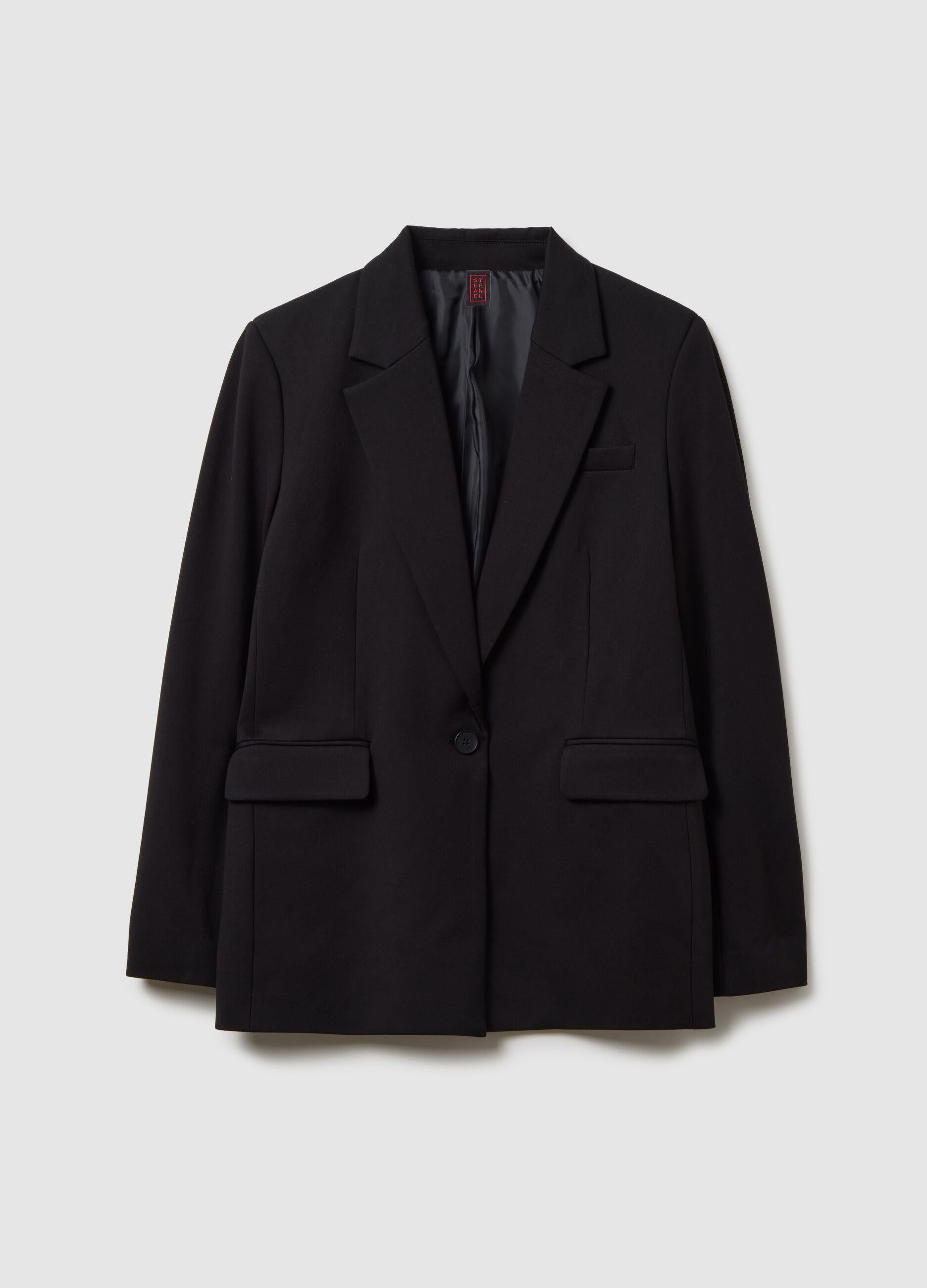 Esnek Kumaş Normal Kesim Blazer