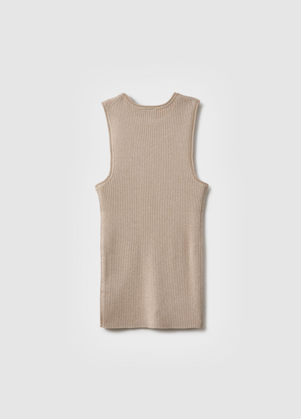 Işıltılı Slim Fit Bej Viskon Karışımlı Üst