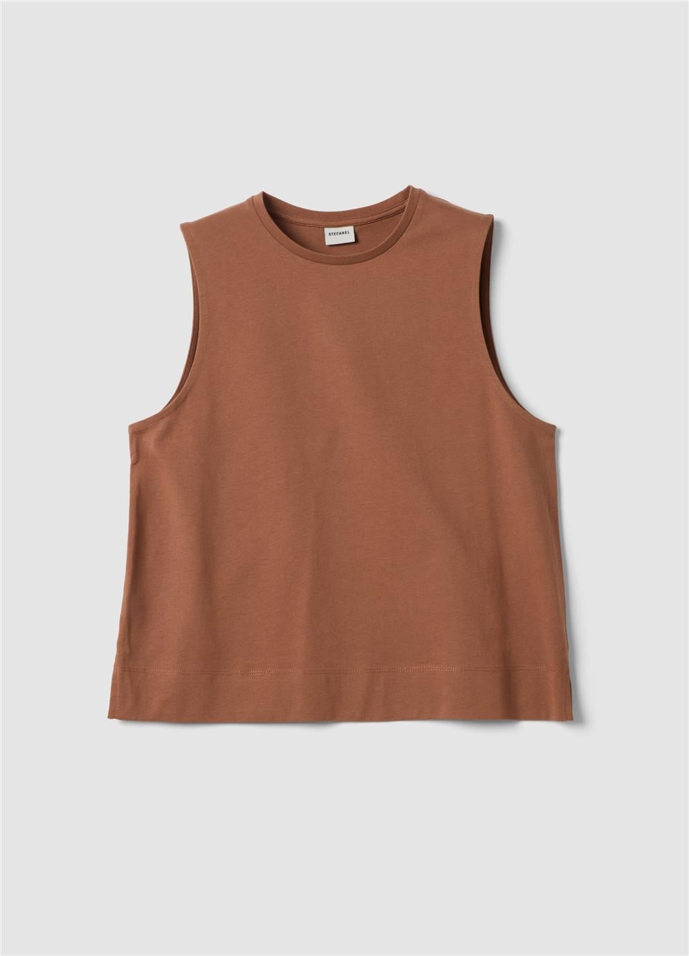 Kahverengi Oversize Pamuk Atlet