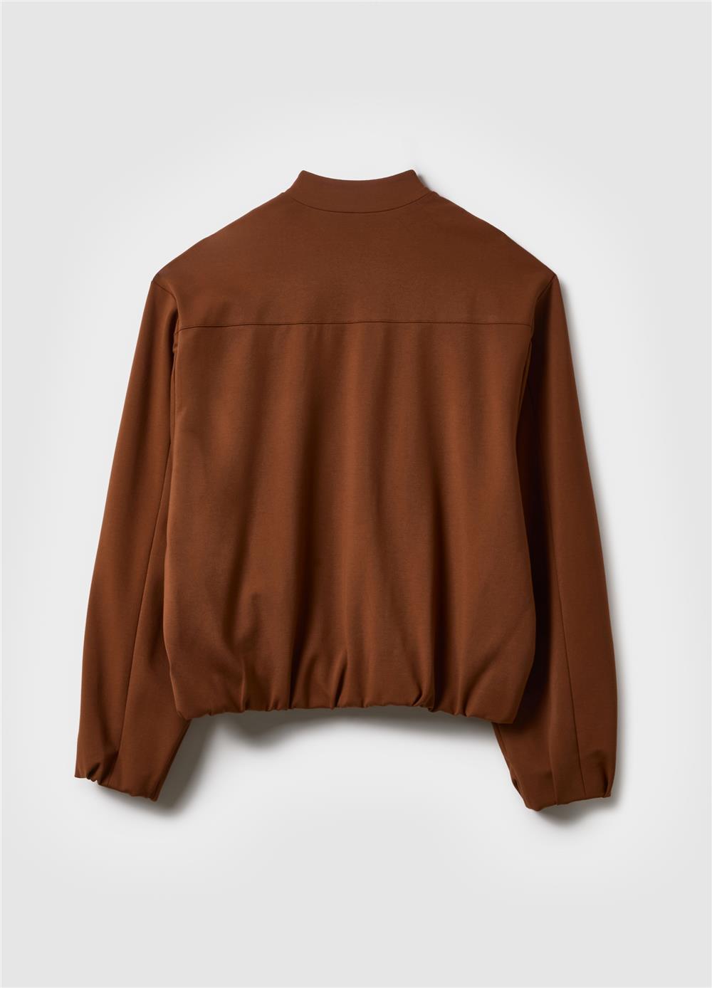 Kahverengi Viskon Regular Fit Blazer