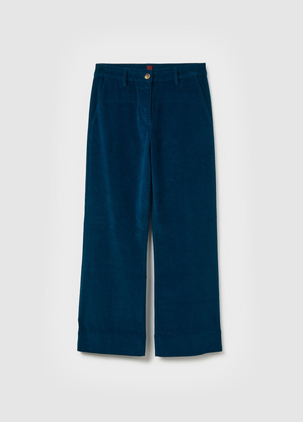 Mavi Flare Kadife Pantolon