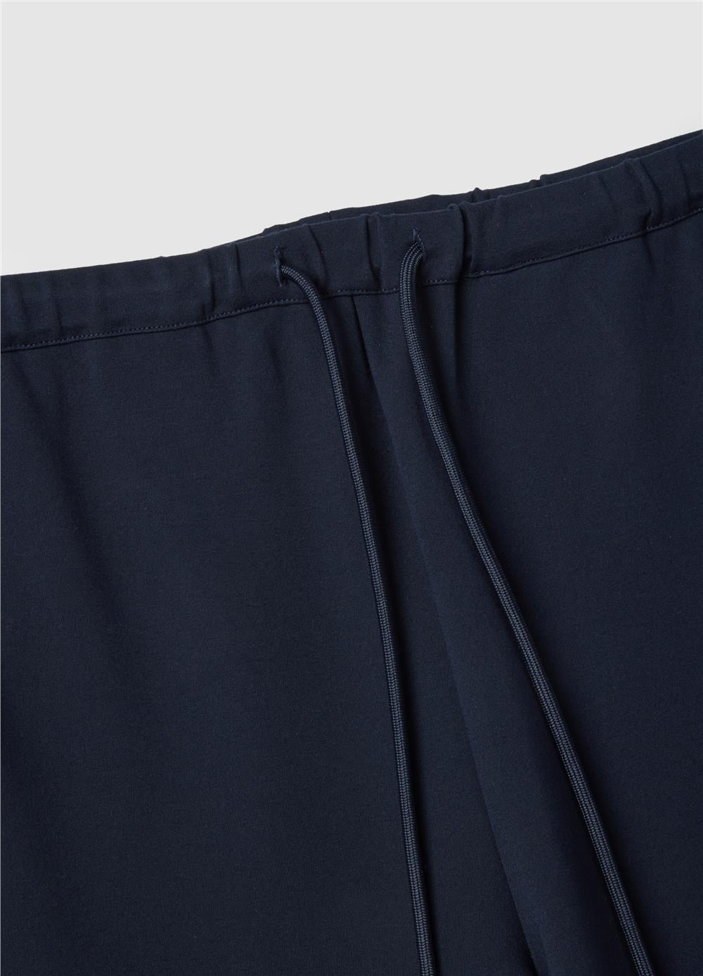 Normal Kesimli Mavi Viskoz Karışımlı Pantolon