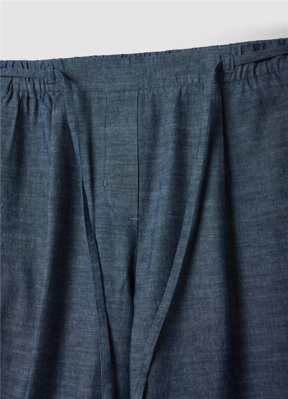 Mavi Pamuk Denim Rahat Kesim Pantolon
