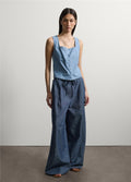 Mavi Pamuk Denim Rahat Kesim Pantolon