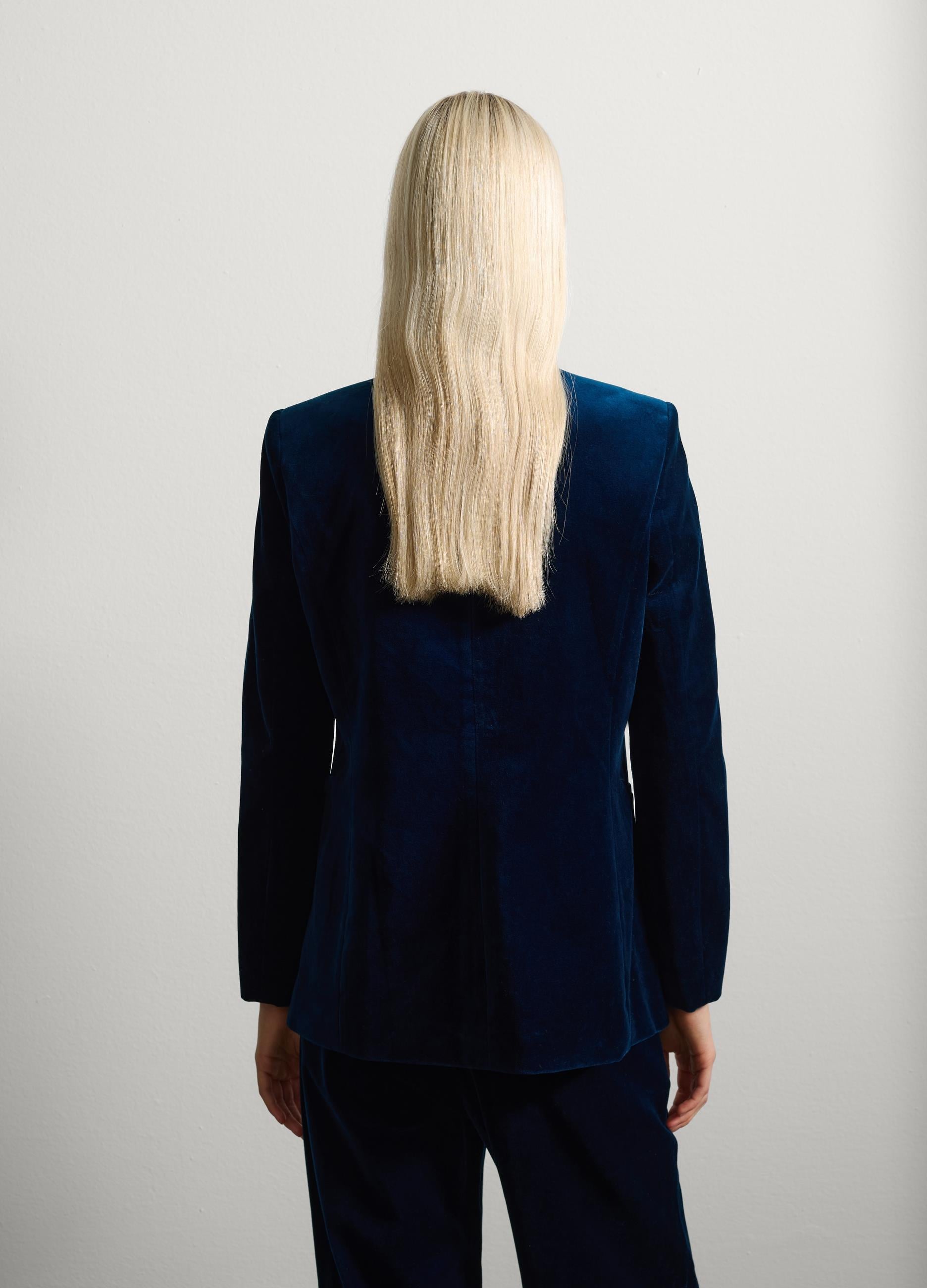 Mavi Pamuklu Blazer
