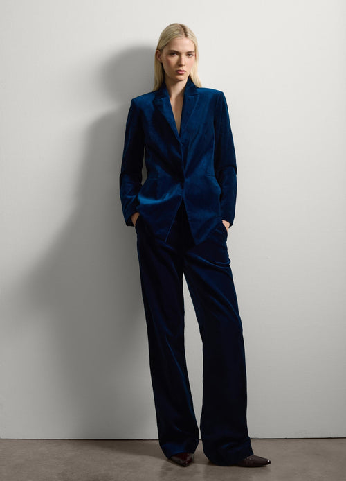 Mavi Pamuklu Blazer