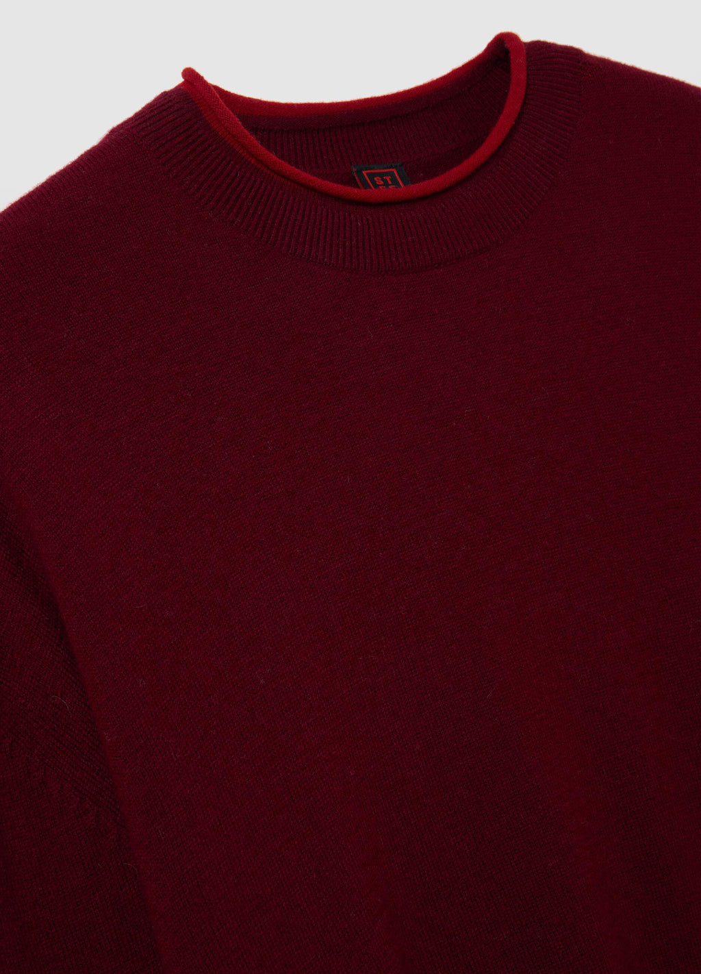 Bordo Oversize Saf Yün Kazak