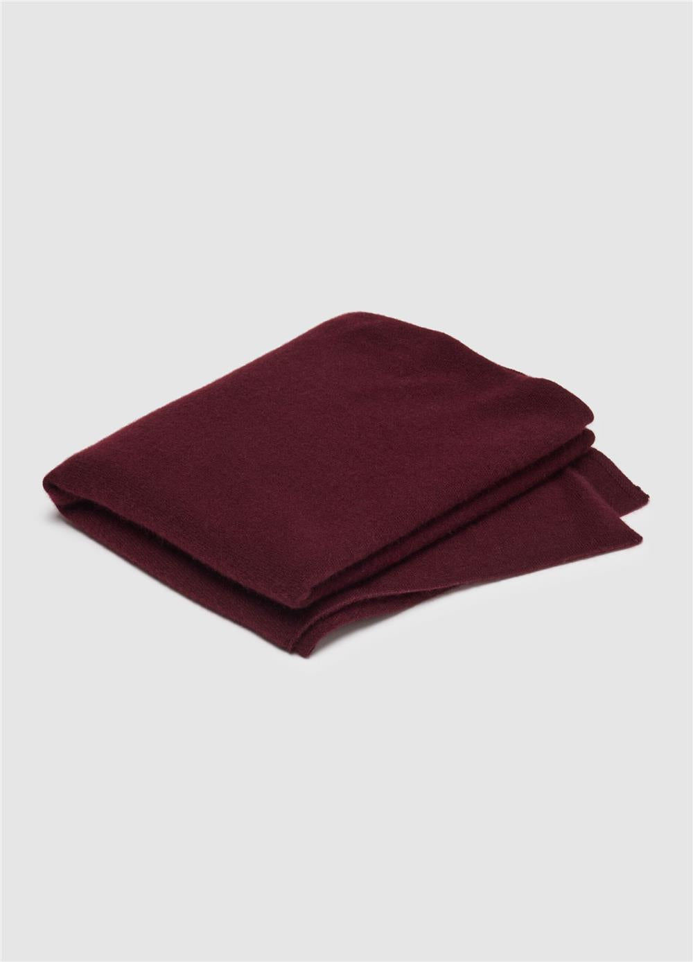 Bordo Saf Kaşmir Atkı