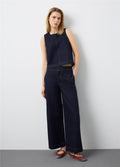 Stretch Pamuklu Denim Mavi Straight Fit Pantolon