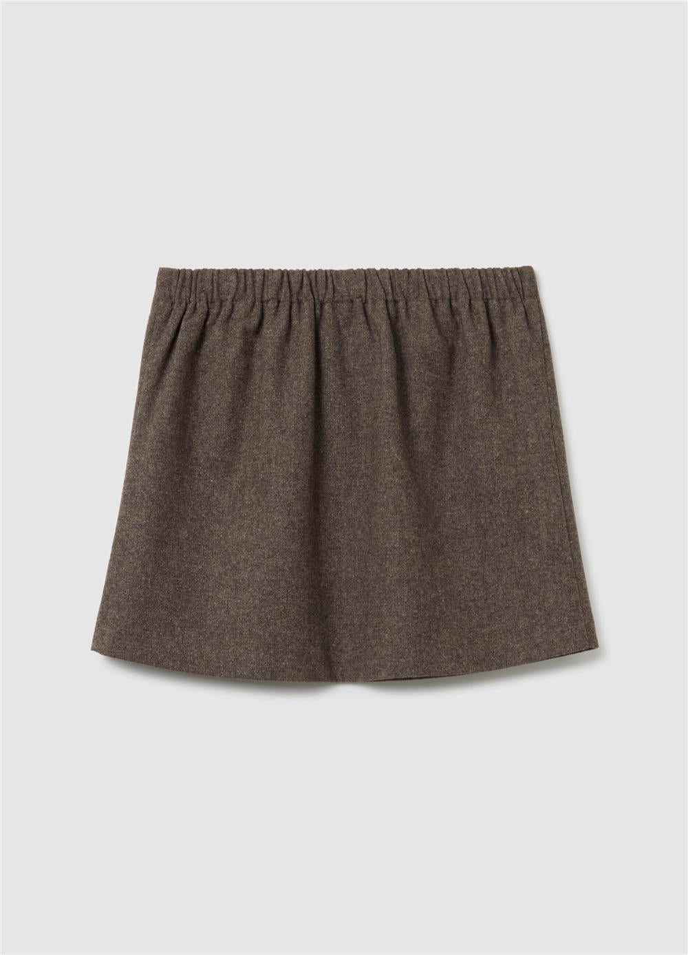 Tweed Kumaştan Düz Kesim Etek