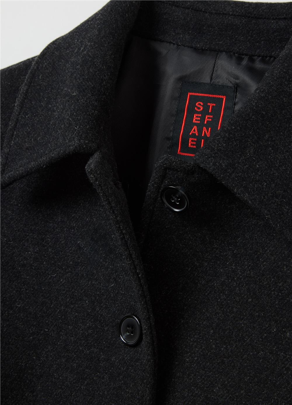 Yün Karışımlı Dar Kesim Blazer Ceket